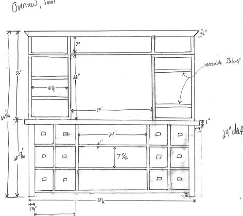 Plan for new tv stand/cabinet