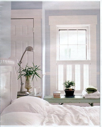 Bedroom: White Bed...   Country Living  Magazine     September 2004