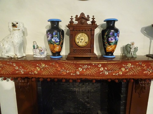 Belair. Fireplace decorations in the servants bedroom at Old Government House which was a summer retreat for SA governors from 1860 to 1880. Seldom used by governors after 1869. Never an offical residence. Now open as a museum.