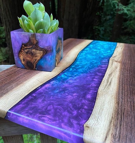 Table From Cement And Epoxy Resin | Woodworking - Arts & Crafts