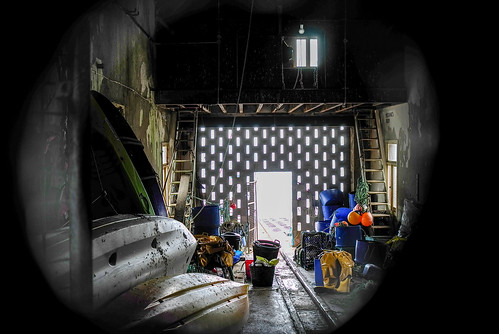 L2014_2444 - Through a Crack - Interior of Old Lizard Lifeboat Station