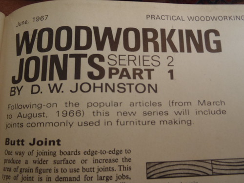 Woodworking Joints: series 2, part 1