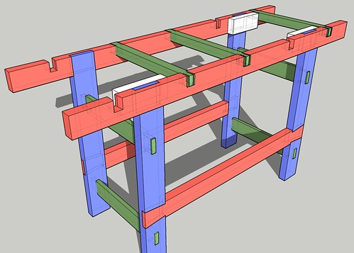 Long bench — refining the joinery