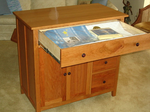 Top drawer with changing pad