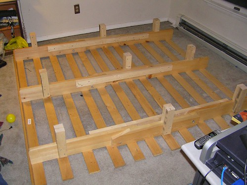 Futon frame under modification