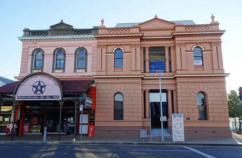 Maryborough. Side view of the former Joint Stock Bank in Kent St. Built in 1882 with a grand facade to the other street. P L Travers was born inside.