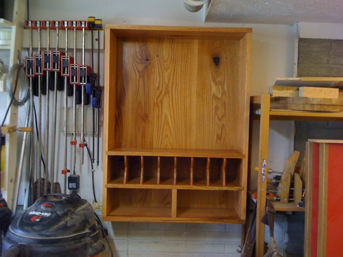 Hand tool cabinet in place