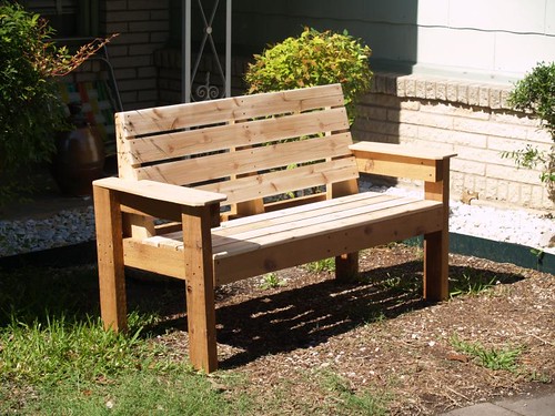 cedar garden bench