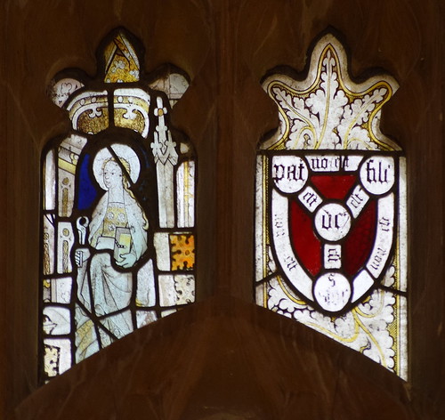 St Apollonia and shield of the Holy Trinity (15th Century)