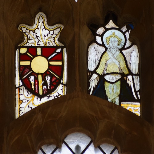 Shield of Arma Christi and an angel (15th Century)