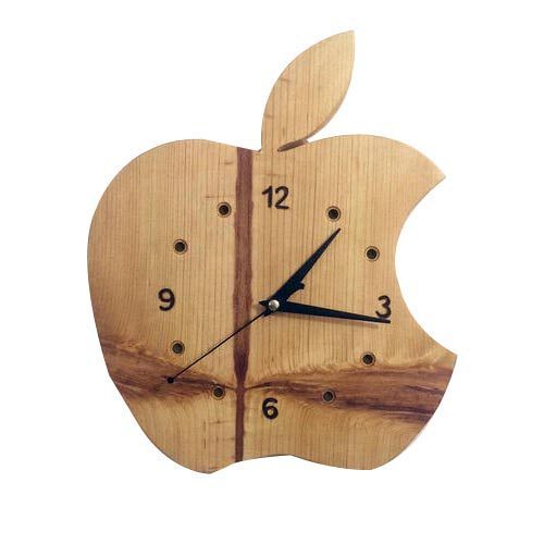 wooden apple clock