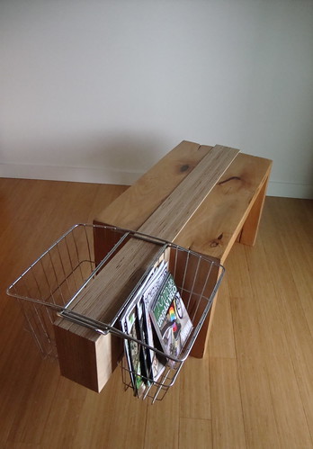 Bench with Magazine Rack