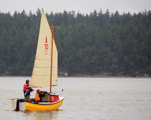 IMG_1197CEF1 - Nordland WA - Nordland General Store pier - 2015 Red Lantern Rally - SCAMP-70 launch - Dan Thompson and Howard Rice out on her maiden sail