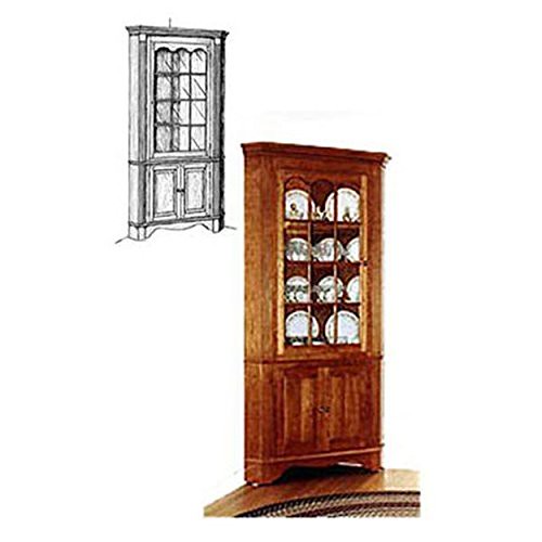 Woodworking Project Paper Plan to Build Colonial Corner Cabinet - DiZiWoods Store