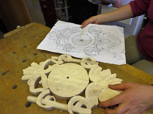 Woodworker at senior center, Eskifjordur, Iceland