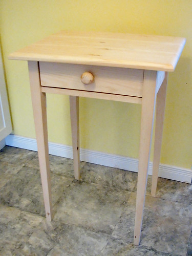 Shaker-style table (unpainted pine)