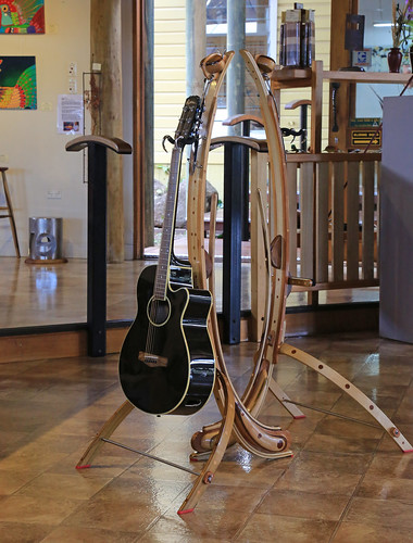 Guitar stand, Tolga Woodworks, Atherton Tablelends, Far North Queensland, Australia