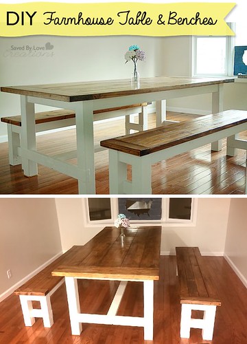 How to build a farmhouse table and benches rustic decor