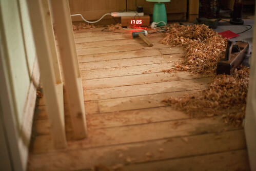 Douglas Fir Floor Planing by Hand