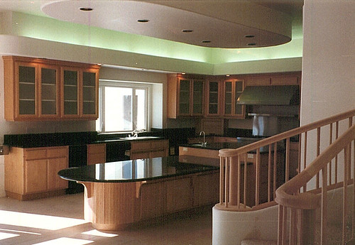 Contemporary Maple Kitchen with clean, curvy lines.