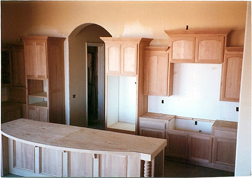 Unfinished Alder Kitchen (before)