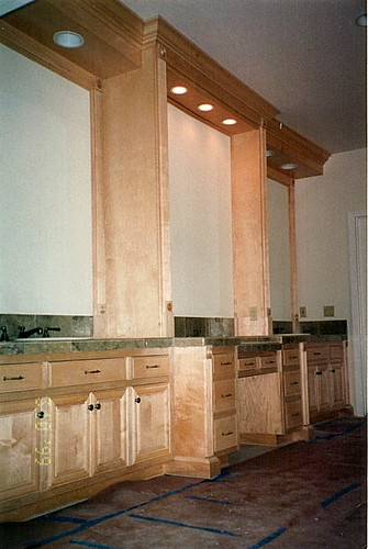 Maple Master Bath with Double Sinks + Vanity