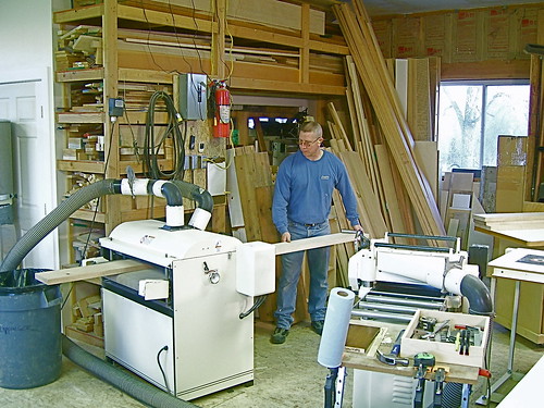 Sanding the Lumber