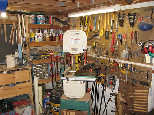 Bandsaw, and wall-o-tools