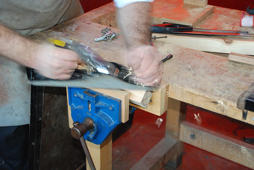 Planing off the corners *  The Woodwork Lathe * Preparing a wooden blank for turning between centres * Craft & Design / Product Design