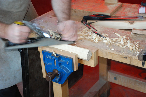 Planing off the corners *  The Woodwork Lathe * Preparing a wooden blank for turning between centres * Craft & Design / Product Design