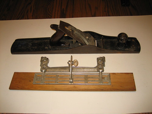 #7 Stanley plane & Bevel Guide (that clamps onto the side of the plane to control its cutting angle)