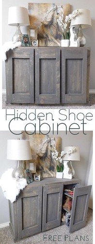 Diy Home : DIY Furniture - Hidden Shoe Cabinet - hidden storage