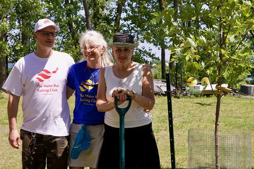 Tree planting ceremony with Toronto City Councillor Paula Fletcher