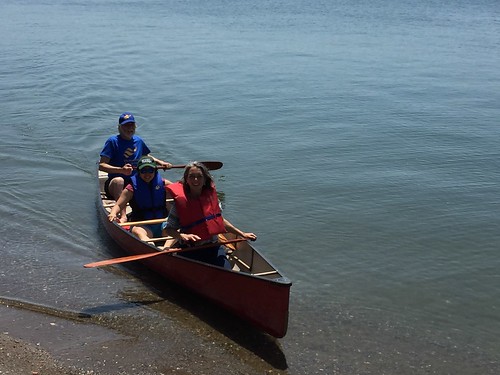 MP Julie Dabrusin in canoe