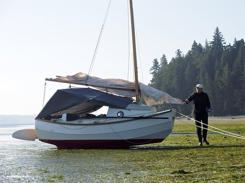 LUNA, at Shark Spit after a very windy night on anchor