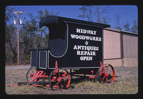 Midway Woodworking sign, Route 74, Rutherford, North Carolina (LOC)