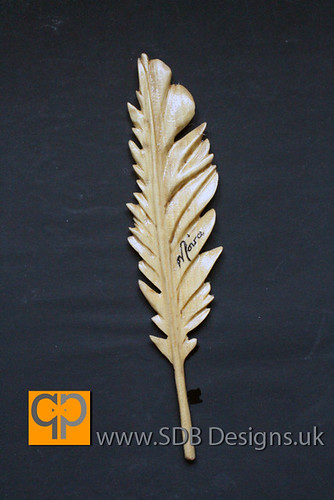 feather carving by SDB Designs carved by Sean Broadbent