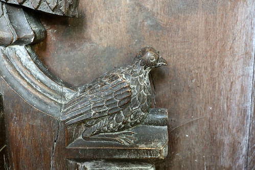 Carved wooden pew ends, St George, Stowlangtoft, Suffolk