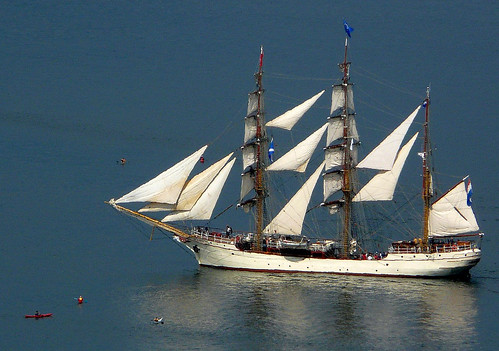 Tall Ships 2011 Greenock - Europa - with the kayaks