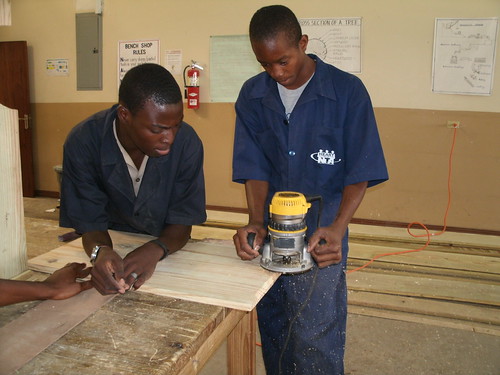 students at work - Foga Road High School, Clarendon