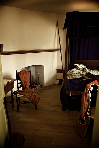 Looking Back Through Time At A British Officer’s Bedroom In 1758 in The Old Barracks in Trenton, New Jersey