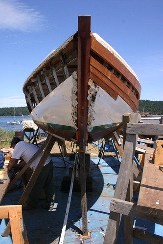 IMG_7673 - Port Hadlock WA - NWSWBB - R&R - Herreshoff ALERION - bow view from waterline level