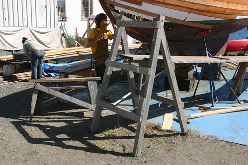 Port Hadlock WA - Boat School - ALERION - planking in progress