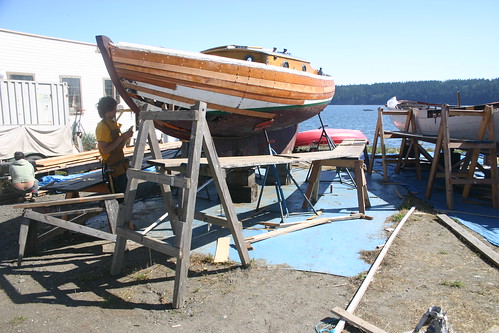 Port Hadlock WA - Boat School - Herreshoff ALERION in for repair