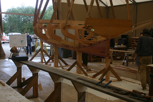 Port Hadlock WA – Boat School – Traditional Large Craft – catboat – molds set up