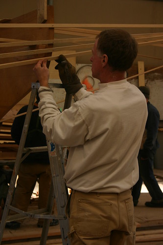 Port Hadlock WA - Boat School - Traditional Large Craft - Crosby Catboat - lining out planking