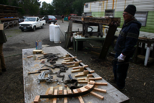 Port Hadlock WA – Boat School – Traditional Large Craft – catboat – frame bending table & jig