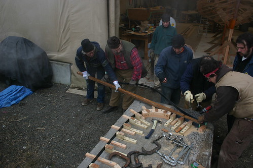 Port Hadlock WA – Boat School – Traditional Large Craft – catboat – bending a frame