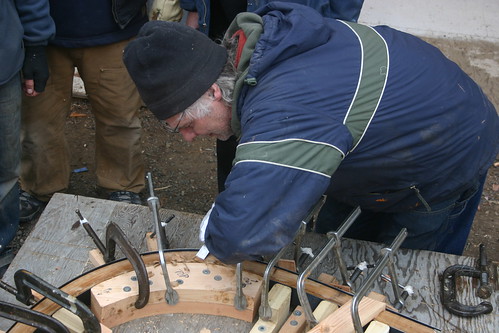 Port Hadlock WA - Boat School - Traditional Large Craft - catboat - bending a frame