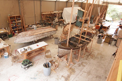 IMG_3030 - Port Hadlock WA - Northwest School of Wooden Boatbuilding - Repair and Restoration - Poulsbo Boat (right), Tregoning Skiff, Reinell Skiff (left)